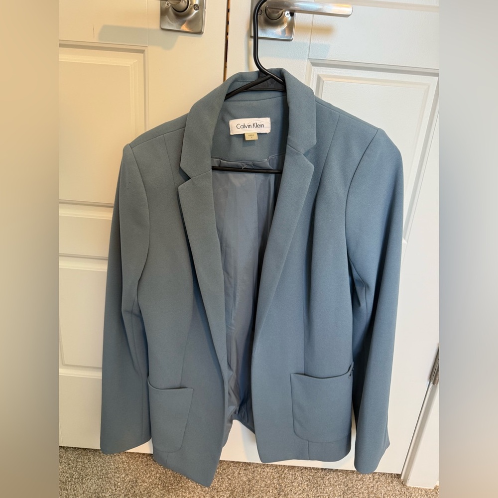 Calvin Klein Slate Blue Jacket in Size 6 - Barely Worn!